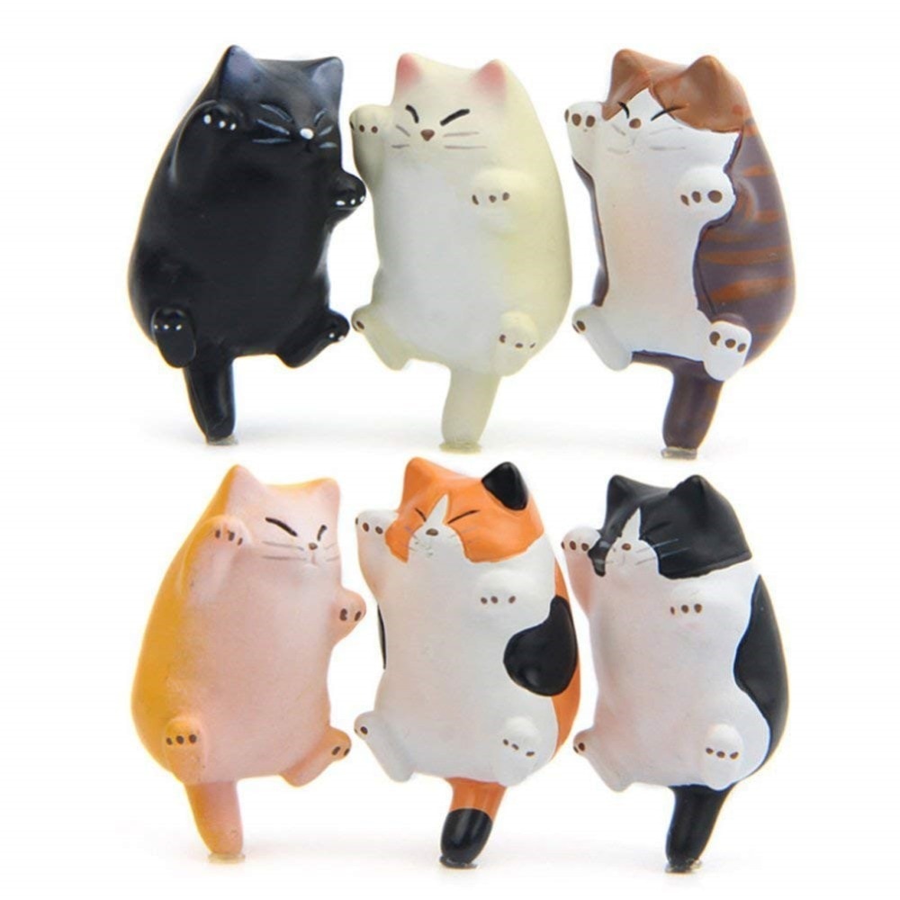 6 Pack Cat Refrigerator Magnets Office Magnet, Funny Kitten Kitchen Toy Decor Fridge Cat Ornament, Perfect for Whiteboard