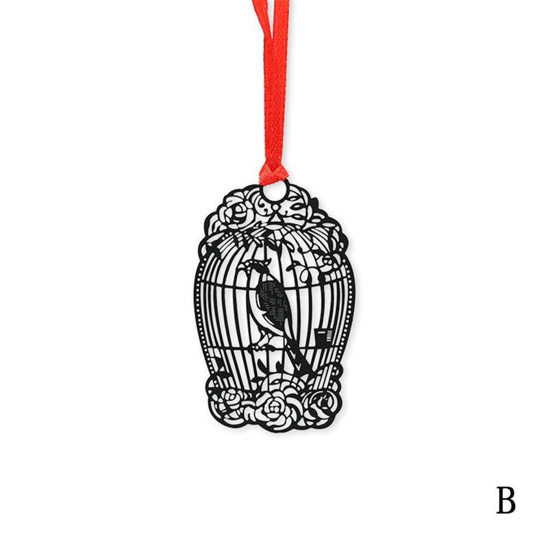 Chinesischen Traditionellen Stil Lesezeichen Diy Kawaii Schmetterling Vogel KäFeige Feder Blume Metall Lesezeichen Für Buch Kreative Schreibwaren: B
