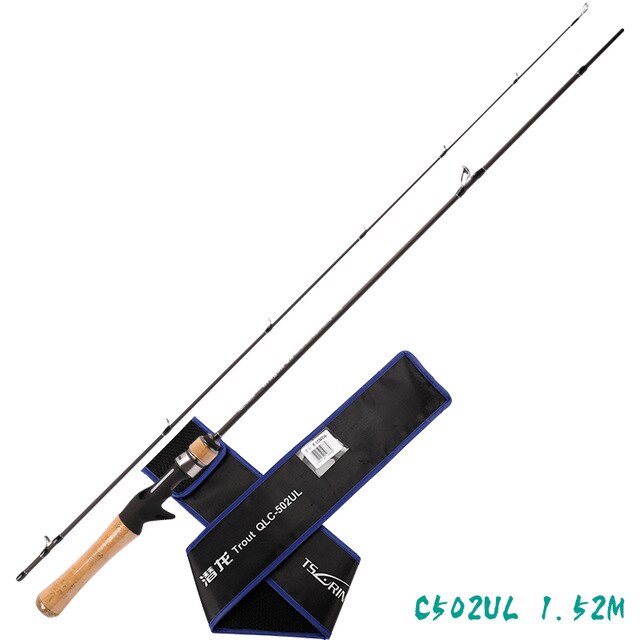 TSURINOYA canne à pêche DRAGON 1.52 m UL filature coulée leurre tige souple puissance carbone canne à pêche truite Pescar Olta pôle pêche: Jaune