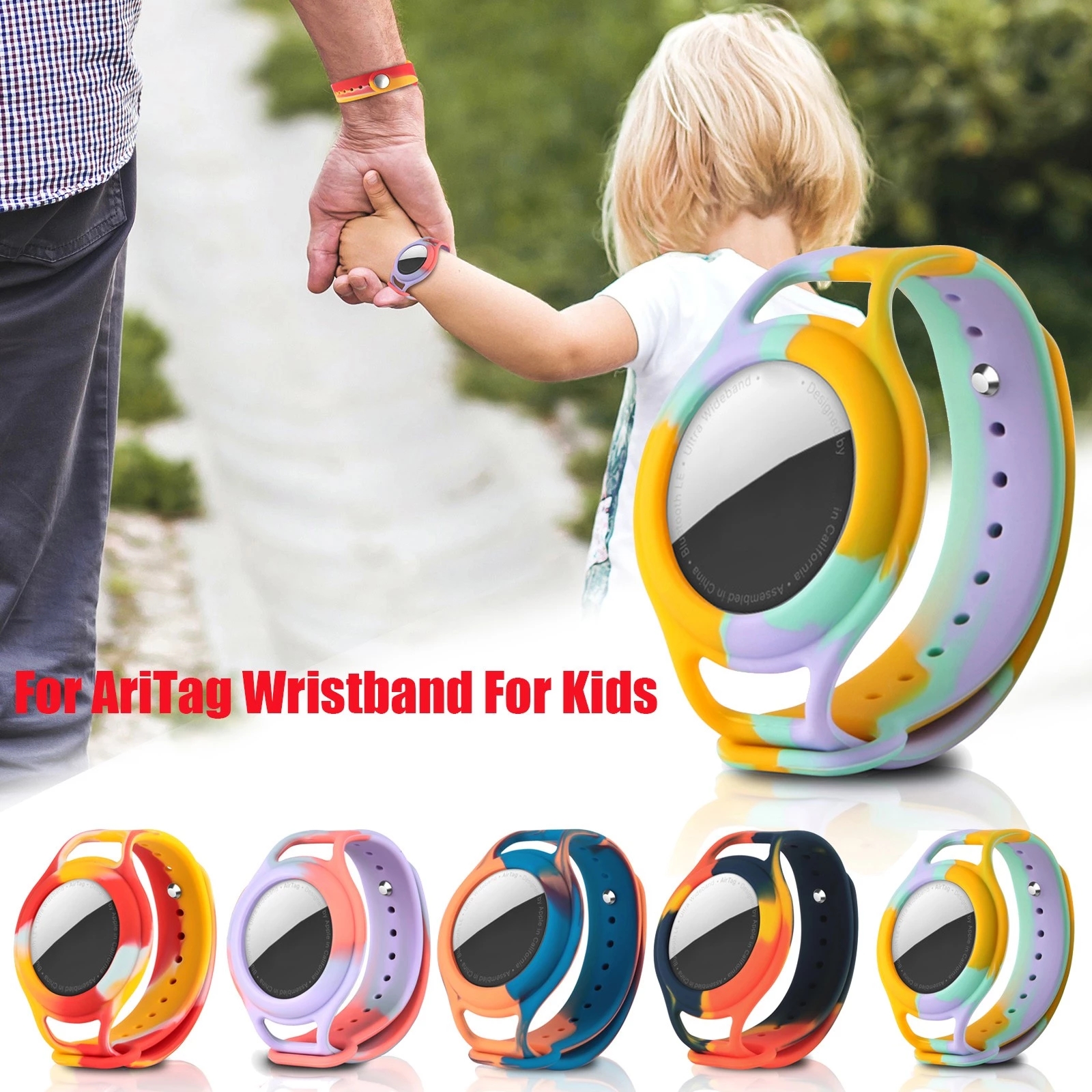 Voor Apple Airtags Kinderen Pols Bandjes Siliconen Case Air Tag Accessoires Protector Tracker Beschermhoes Voor Airtag Horlogeband