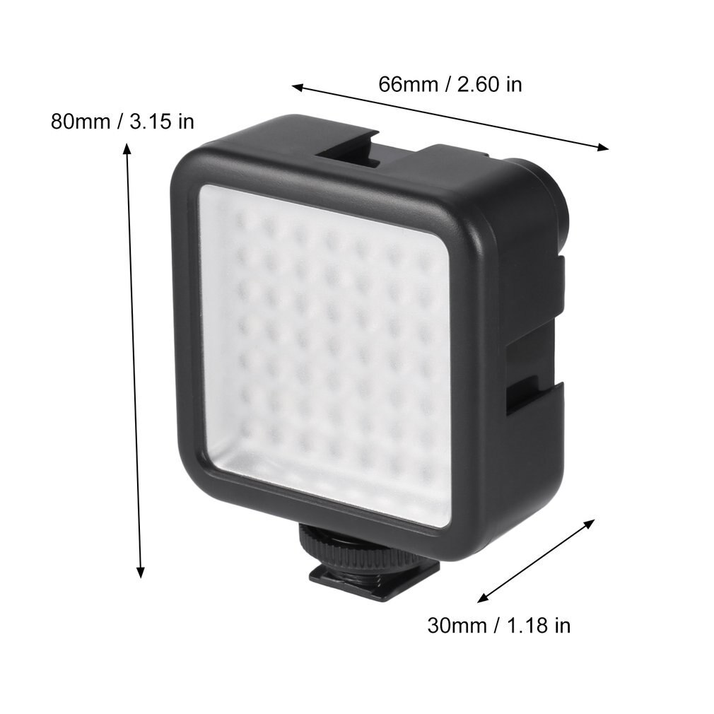 Long Life 5.5W 800lm 6000K Mini Portable 49 LED Video Light Lamp Photographic Photo Lighting for Camera Photography