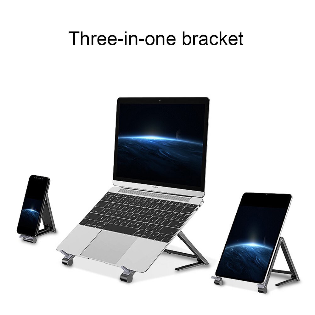 Vouwen Verstelbare Laptop Stand Aluminium Draagbare Tablet Beugel 5-15.6 Inch Voor Macbook Smartphone Tablet Desk Stand