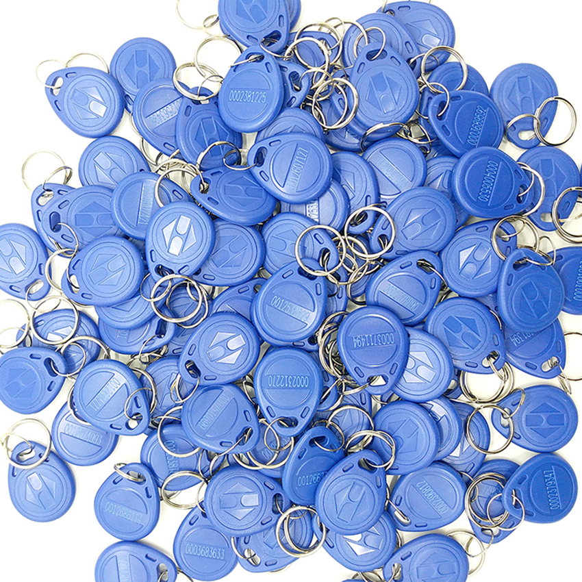 100 Stuks Rfid Tag 125 Khz Proximity Kaart Rfid Keyfobs Sleutelhanger Toegangscontrole Smart Card 11 Kleuren Keyfob