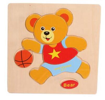 Baby Spielzeug Holz Puzzle Nette Cartoon Tier Intelligenz Kinder Bildungs Gehirn Teaser Kinder Tangram Formen Jigsaw