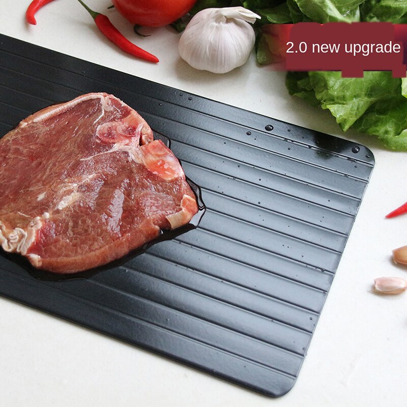 Płyta robić rozmrażania kreatywna kuchnia aluminiowa taca robić szybkiego mrożenia z pojemnikiem na wodę zamrażanie odwilż narzędzia główne gadżety wielofunkcyjne