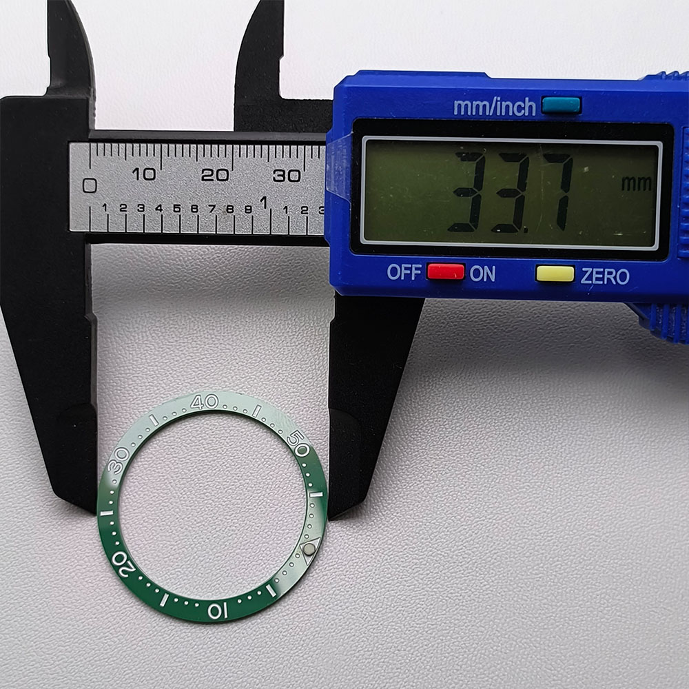 Flat Ceramic Bezel Insert 33.7mm*27.5mm Watch Replacement Watch Parts Watch Cases Replace Accessory Diving Bezel Ring