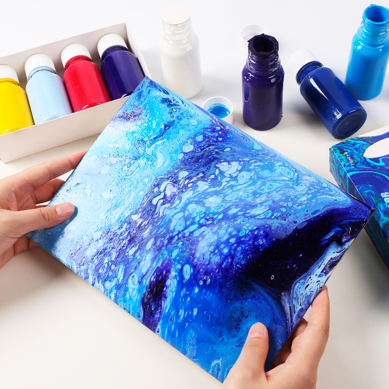 75ml pigment akrylmaling sæt kunst flydende akryl maling til maling håndværk hældning medium lærred til maleri olie tegning diy