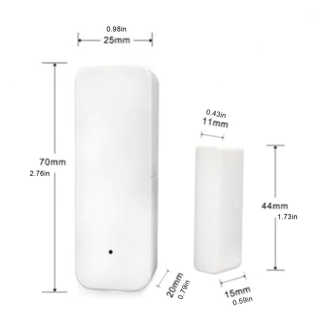 Smart WiFi Door Sensor Door Open / Closed Detectors WiFi App Notification Alert security alarm for Alexa for Google Home