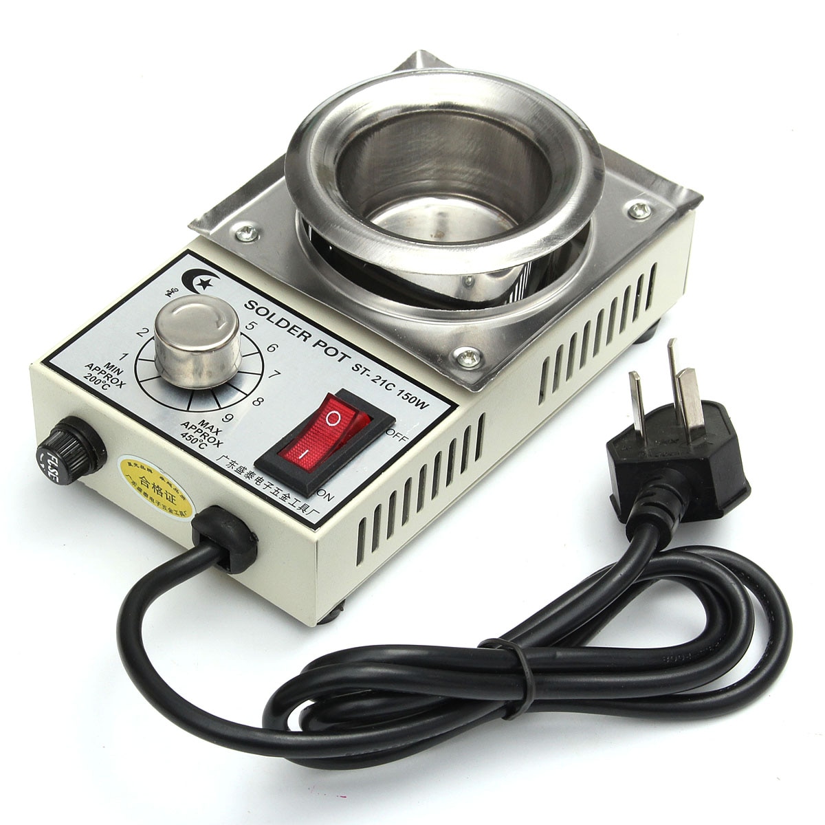 Temperature Controlled Soldering Pot Melting Tin Pot Tin Cans 220V 150W