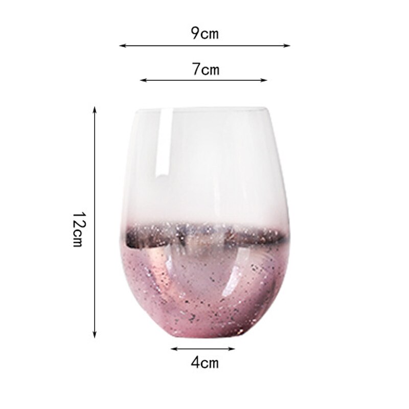 Taza de cielo estrellado de 540ml, vaso de agua de vidrio para el hogar, vaso de batido en forma de huevo, vaso sin plomo,: 3