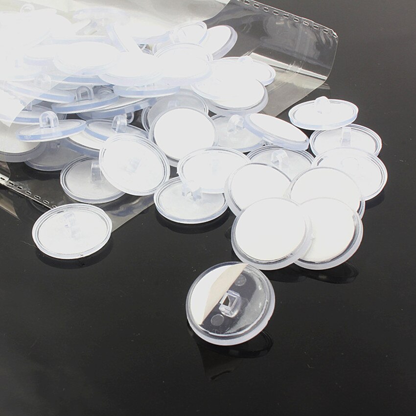 POP Display Sign Poster Hanging Holder Plastic Clear Round Base 2cm 3cm With Strong Adhesive Tape Sticker Stand In Store 100pcs