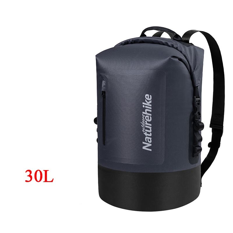 Naturehike 420D TPU Waterproof Bag Outdoor Dry Bag River Trekking Bags Waterproof Backpack NH18F031-S: Black 30L