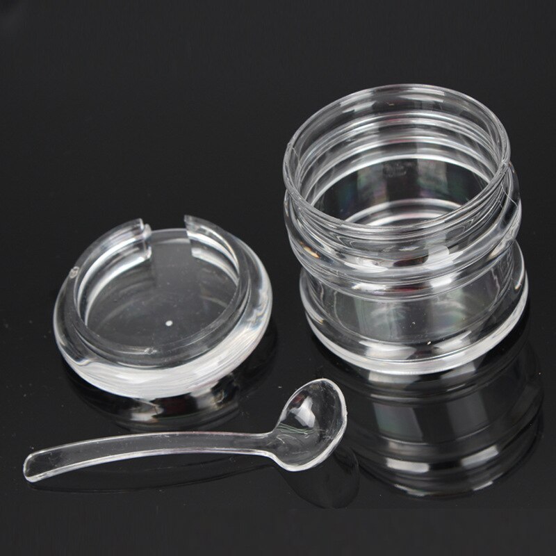 Acryl Kruiden Blikjes Suikerpot Saus Fles Zout Varkens Kelders Peper Potten met Lepels