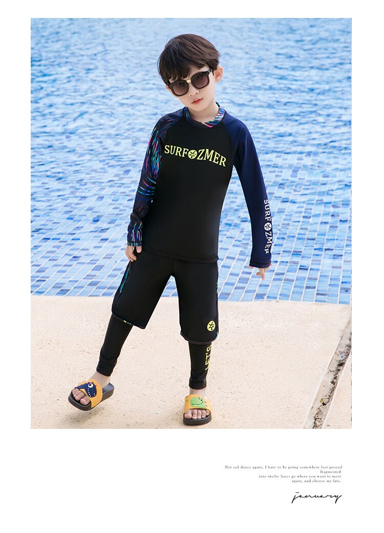 Child Swimsuits Surfing Swim Suits Long Plus Size Bikini Rashguard For Teenager Boy Children's Swimwear Kids Rash Guard Girls