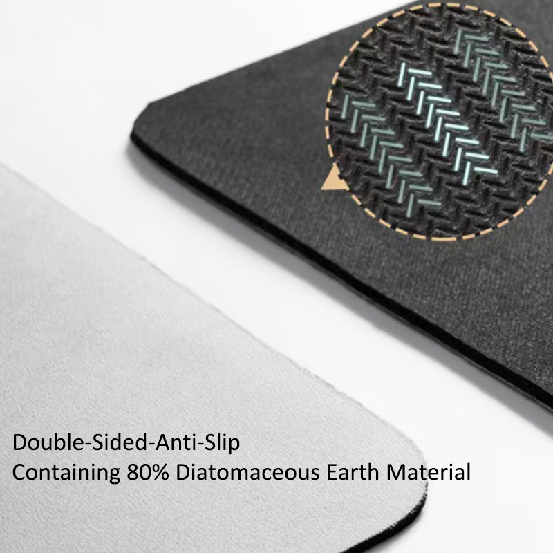 Alfombra de baño súper absorbente, estera de diatomita suave, alfombra de baño antideslizante de secado rápido, almohadilla de goma, alfombrilla fina para baño, accesorios de baño