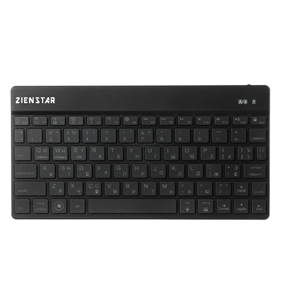 Zienstar Russian Wireless Keyboard Bluetooth with 7 Colors Backlit for IPAD,MACBOOK,LAPTOP, Computer PC and Tablet