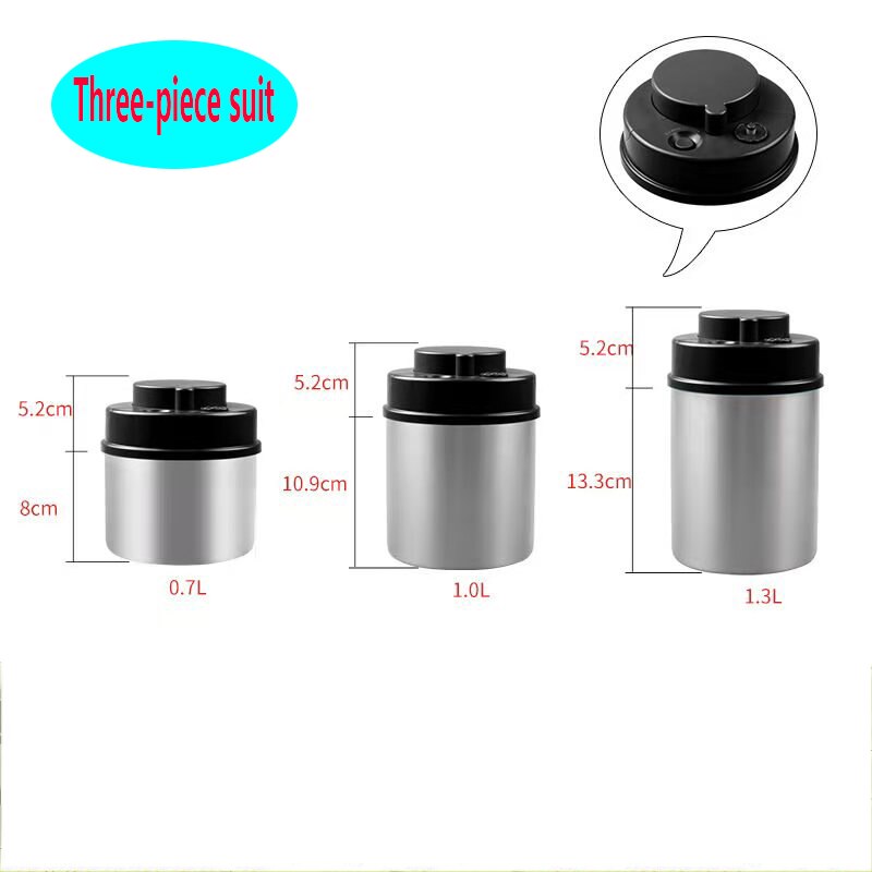 Large capacity vacuum sealed tank stainless steel container food storage bottle coffee bean tank storage tank kitchen storage