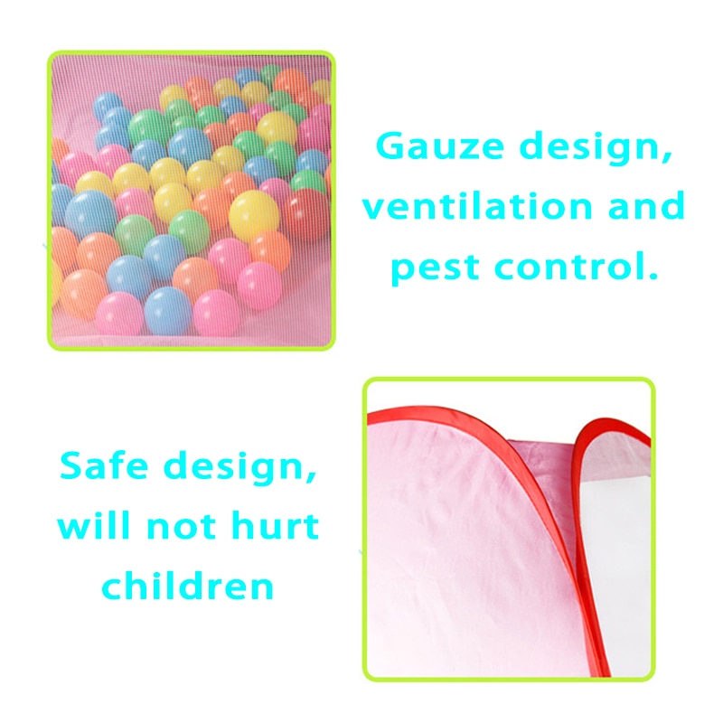 Baby Game Tent Marine Ball Fence Play House Kids Game Mosquito Nets Ball Pits Tunnel Tent For Children Portable Indoor Outdoor