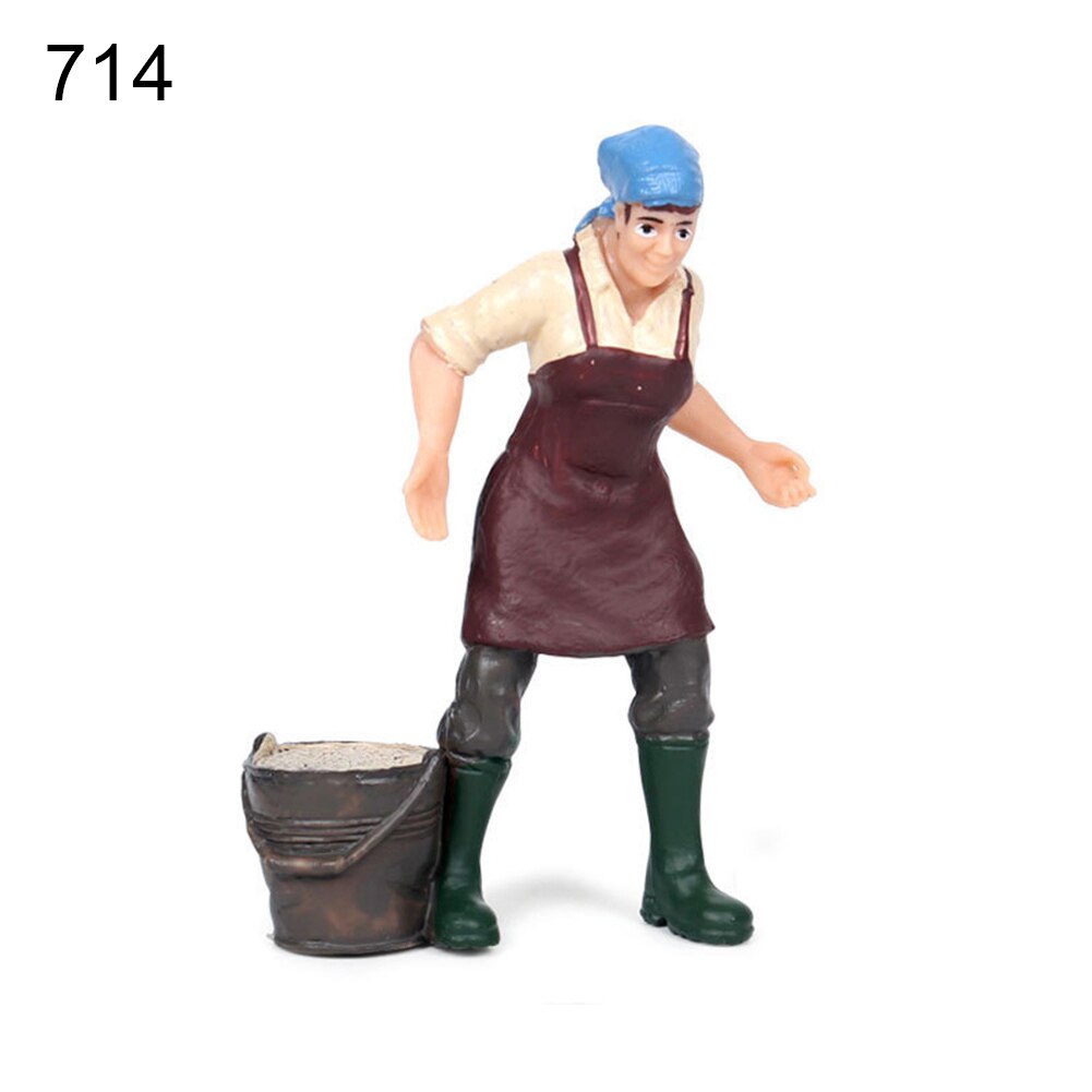 Simulazione Farm Personale Alimentatore Figurine Giocattolo Per Bambini Mini Terreni Agricoli di Paesaggio Della Decorazione Collezione Fatta A Mano Modello Per Bambini Giocattoli Educativi: J 714