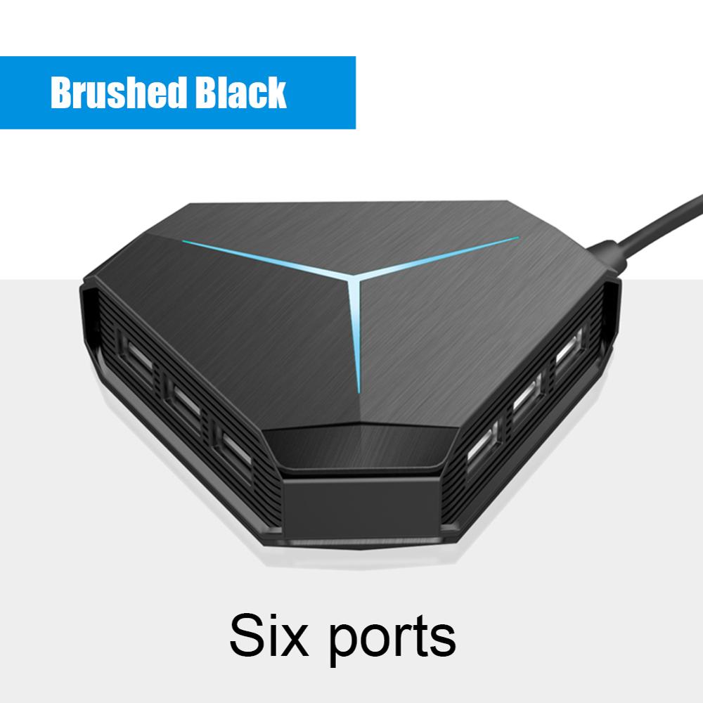 Multi Purpose USB Hub 6-Port USB2.0/3.0 Splitter SD/TF Card Reader AUX Jack Hub for PC and More: 01