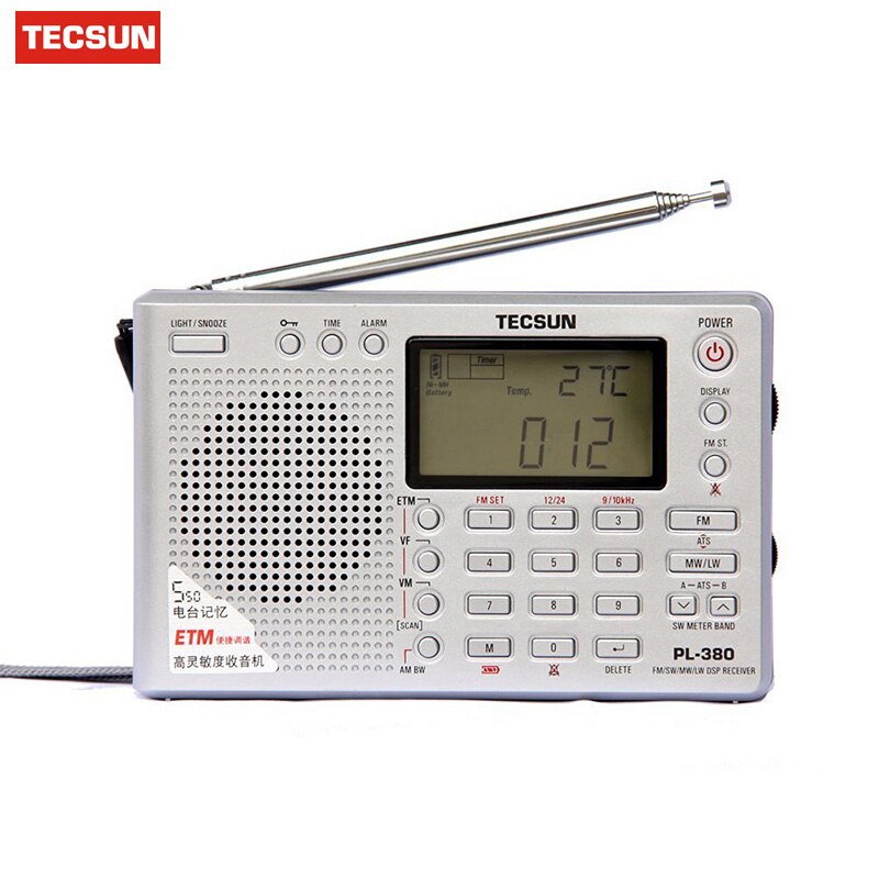 Tecsun PL-380 PL380 Volle Band Radio Digitale Demodulation Stereo PLL Tragbare Radio FM/LW/SW/MW DSP empfänger Internet Radio