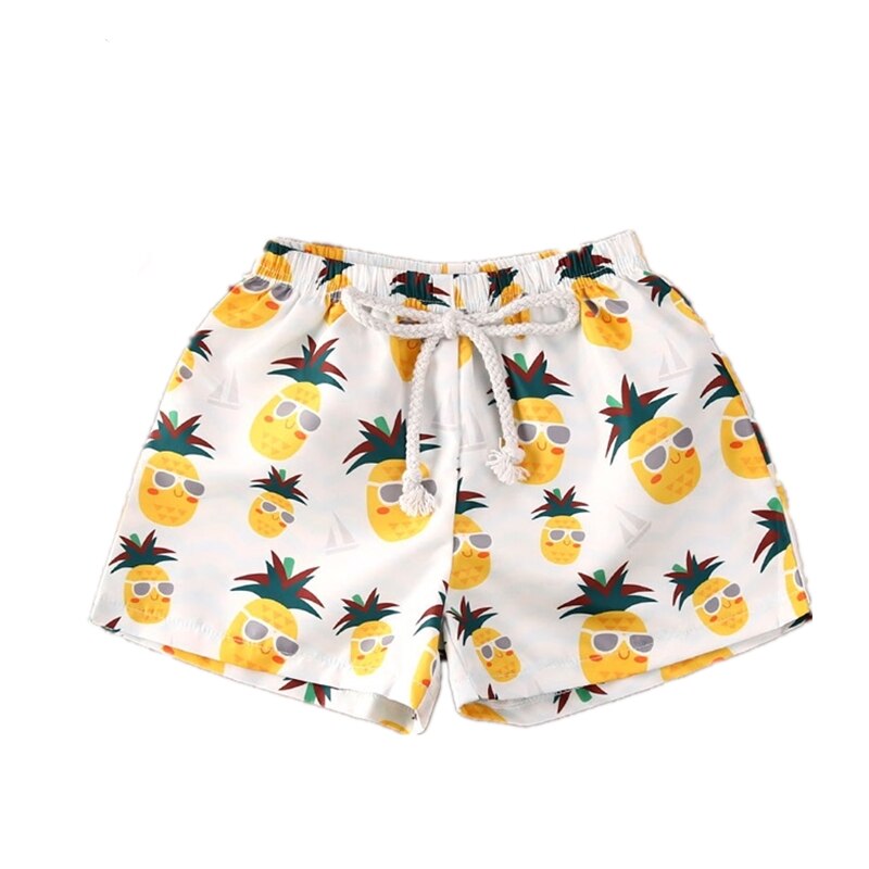 Bañadores con estampado de dibujos animados para niños pequeños, pantalones cortos de playa, traje de baño, ropa de baño de verano