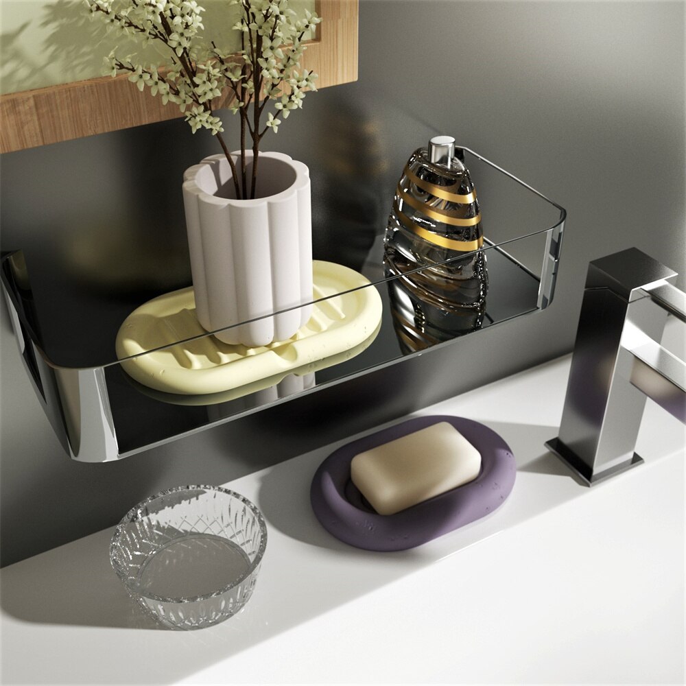 Nicole Zeepbakje Silicone Mold Handgemaakte Beton Zeephouder Maken Vorm Diy Cement Badkamer Benodigdheden Tool