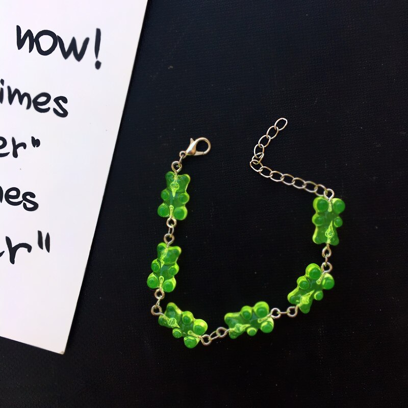 Cute Rainbow Candy Color Gummy Bear Women Girls Gummy Bear Bracelet Bracelet Jewelry Bracelet