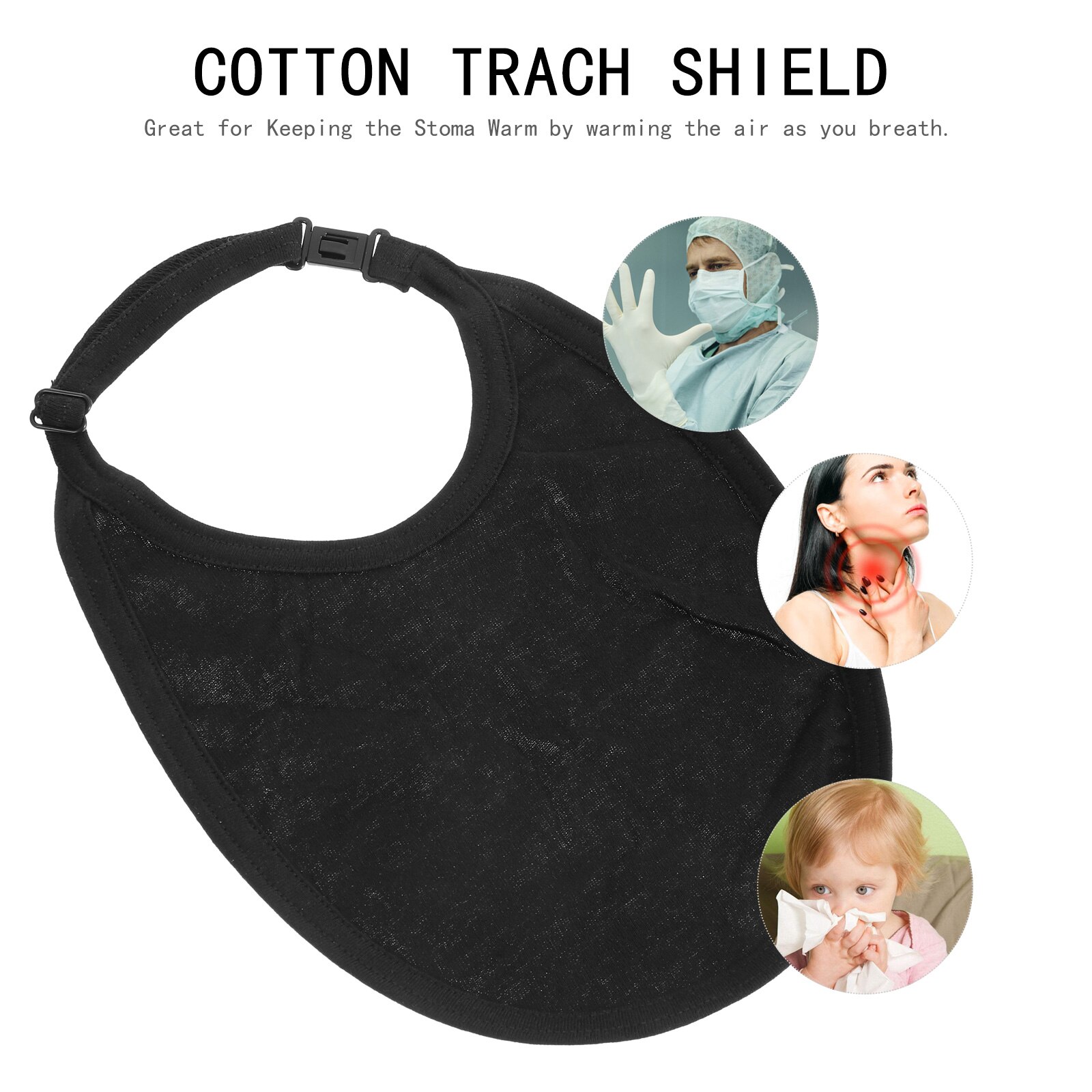 2pcs Stoma Protector Cotton Trach Shield Warm Tracheostomy Dust-proof Cover