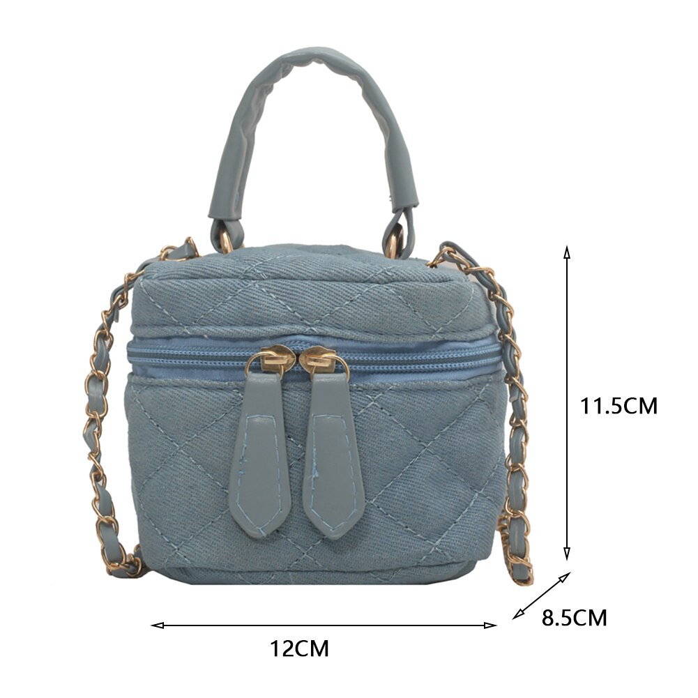 Praktische Messenger Bags Top-Handvat Handtas Tote Telefoons Houder Vrouwelijke Satchel Kleine Portemonnee Voor Vrouwen Verjaardag: Light Blue