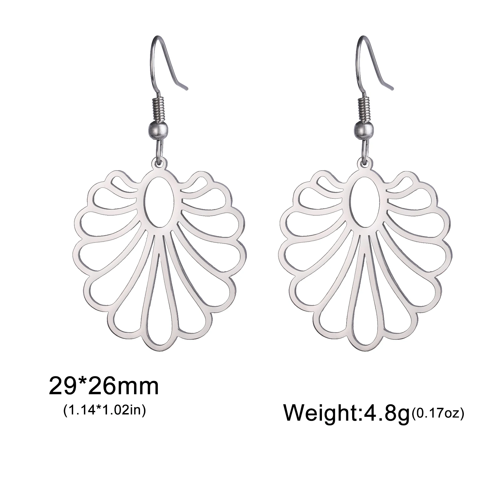 Cazador Orecchini pendenti in filigrana bohéaspetto Orecchini pendenti etnici con fiori in acciaio inossidabile per gioielli da donna Regalo di san Valentino tutto'ingrosso