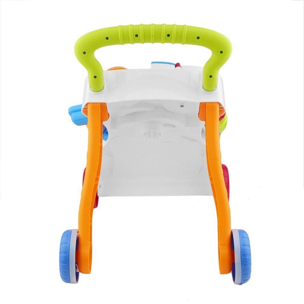 Baby Walker Multifunctional Toddler Trolley Sit-to-Stand Walker for Kid's Early Learning with Adjustable Screw
