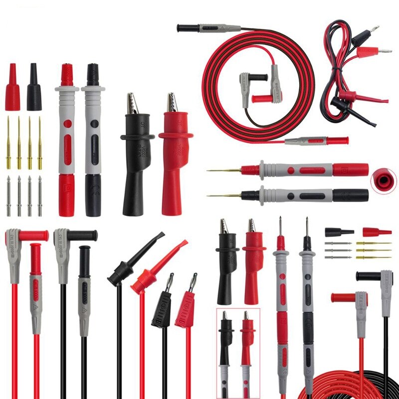 Multifunctionele Multimeter Test Kit Test Lead Kit Probe Banana Plug Naar Hook Kabel Vervangbare Multimeter Probe Test draad: A
