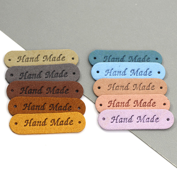 20Pcs Lederen Labels Tags Voor Kleding Grey Handge... – Grandado