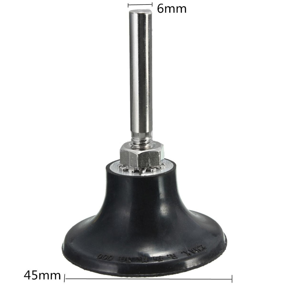 2 tommer bagpude 1/4 " 6mm skaft  m6 skrue holelock roterende slibeskiveholder til roloc polering af slibeskiver