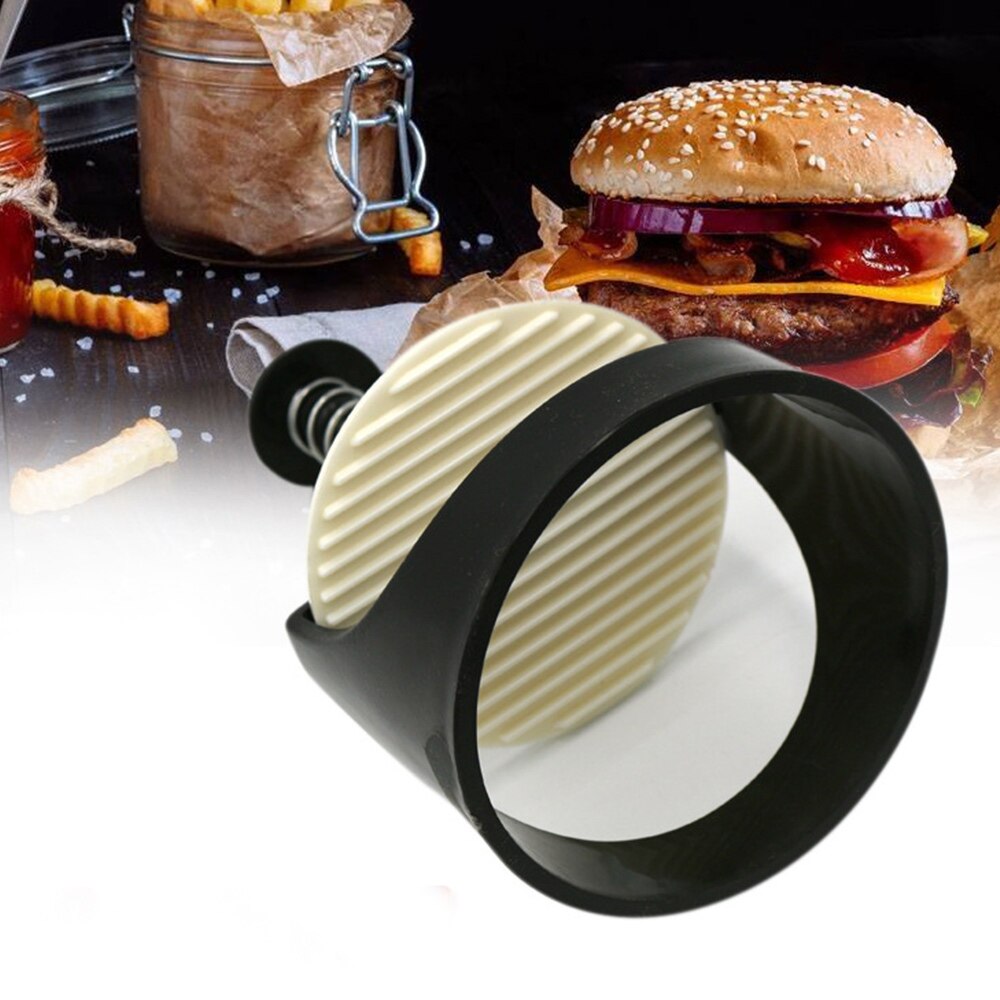Manuell nonstick hamburger kjøttpress rustfri stål burger håndpress til festpressekoteletter form grille kjøkkenverktøy