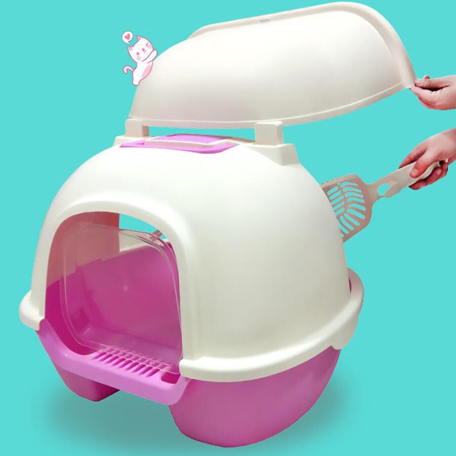 Animal de compagnie moderne grande litière chat fermé coin toilette auto nettoyage Kit de formation produits bac à sable Arenero Gato chat casseroles BY50MS