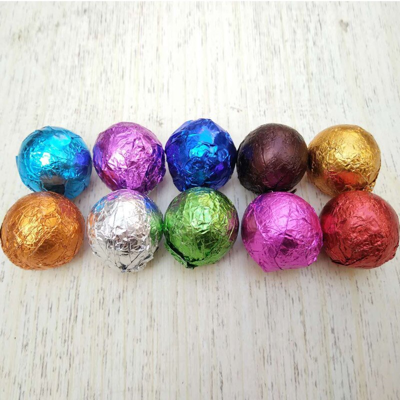 100 Stck Süssigkeit Farbe Lebensmittel Aluminium Folie Kasten NäHenne Paket Papier Handgemachte Papiere DIY Schokolade Süssigkeit Tee Verpackung Dekor