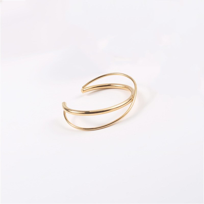 original golden ladies bracelet cold wind niche double-layer girlfriends bracelet small fresh opening bracelet