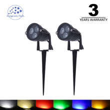 RGB tuin licht met spike gazon lamp RGB waterdichte spot light 3x3w DC12V AC220V AC110V optioneel voor tuin pathway decoratie