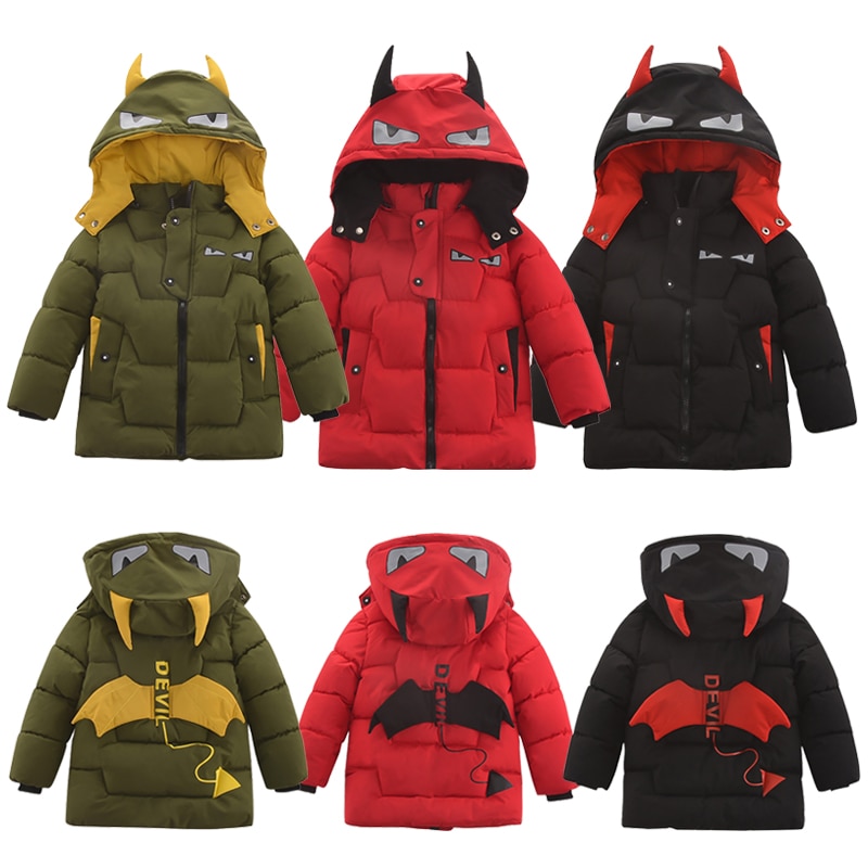 Baby drenge jakke outwear tøj hætte frakke småbørn drenge spædbørn overtræk børn drenge jakke med dun lynlås