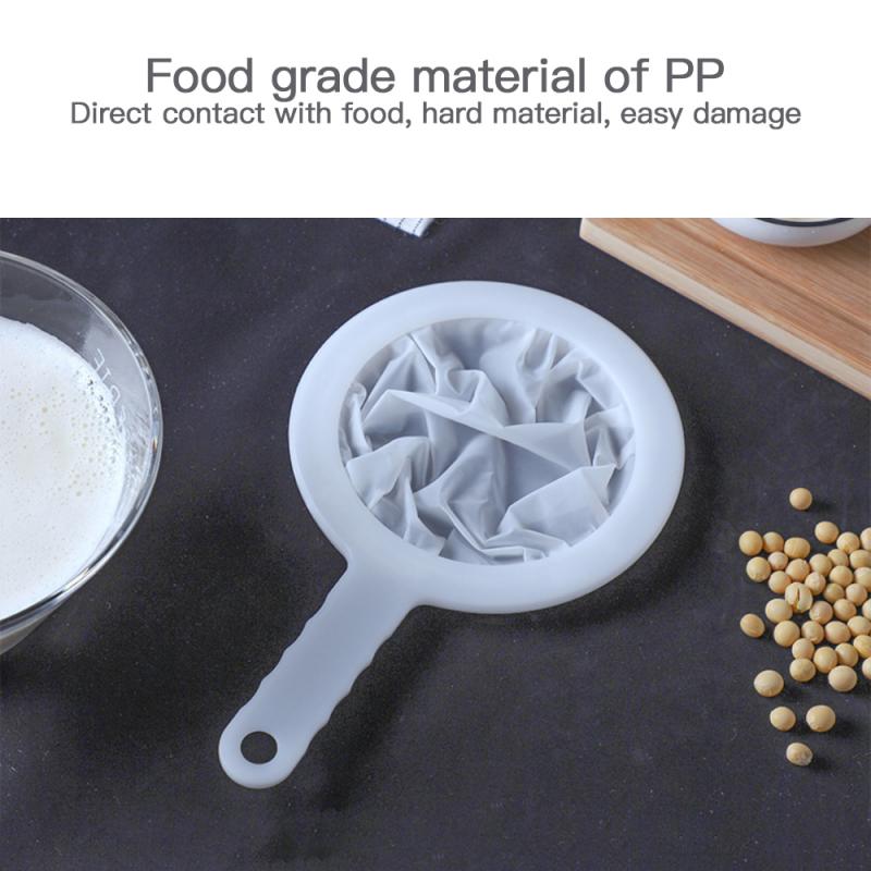 Reusable Nylon Handheld Colander Screen Mesh Coffee Milk Juice Soy Milk Tea Leaf Strainer Colander Kitchen Accessories