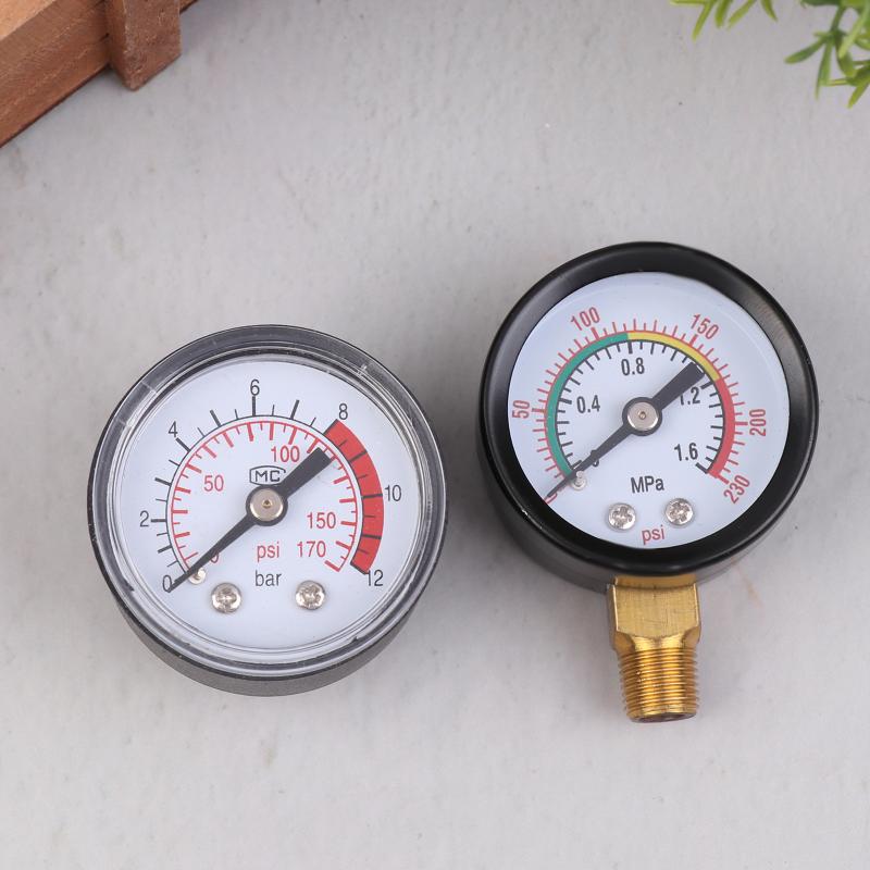 Tryckmätare luftkompressor pneumatisk hydraulvätska 0-12 bar  / 0-170 psi lättavläst mätinstrument
