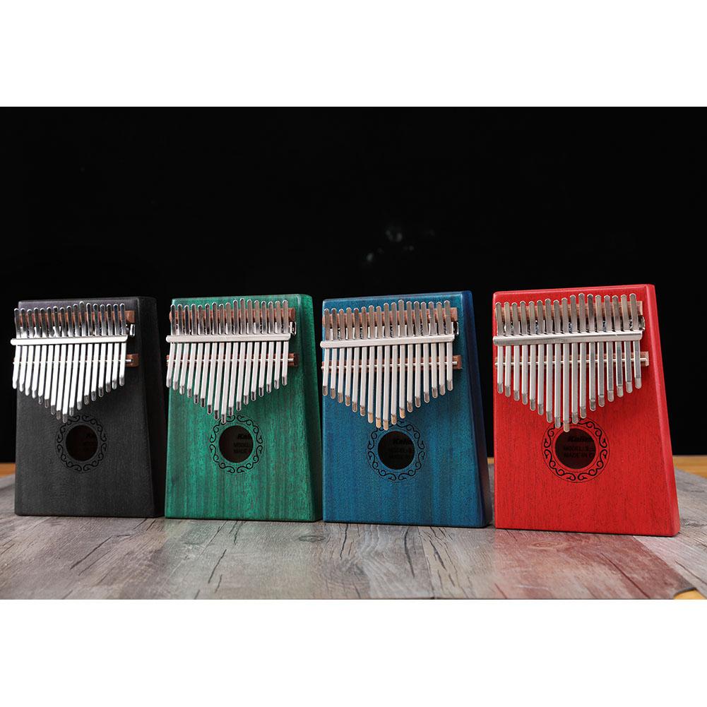 17 Keys African Kalimba Thumb Piano Kids Adults Body Music Finger Percussion Keyboard mahogany Wood Finger Piano w/ Tuner Hammer