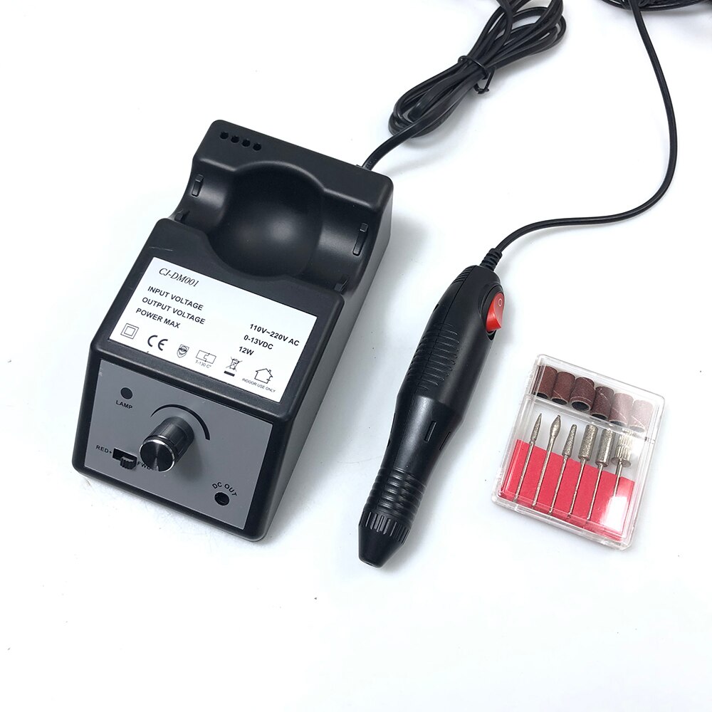 Electric Nail Drill Machine Manicure Pedicure Files Tools Kit &amp; Accessory Nail Polisher Grinding Glazing Machine For Gel Polish: 2000-black