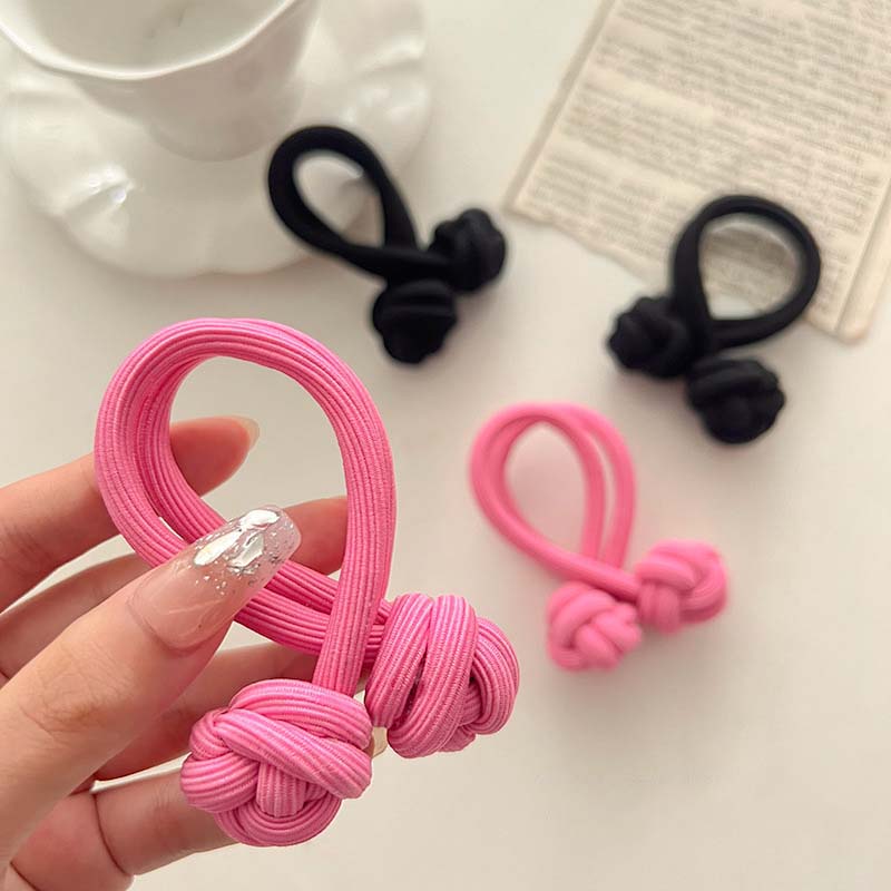 Bandas de goma para coleta alta para mujer, banda para el cabello, cuerda elástica para la cabeza, Scrunchies coreanos, lazos para el cabello anudados, accesorios para el cabello