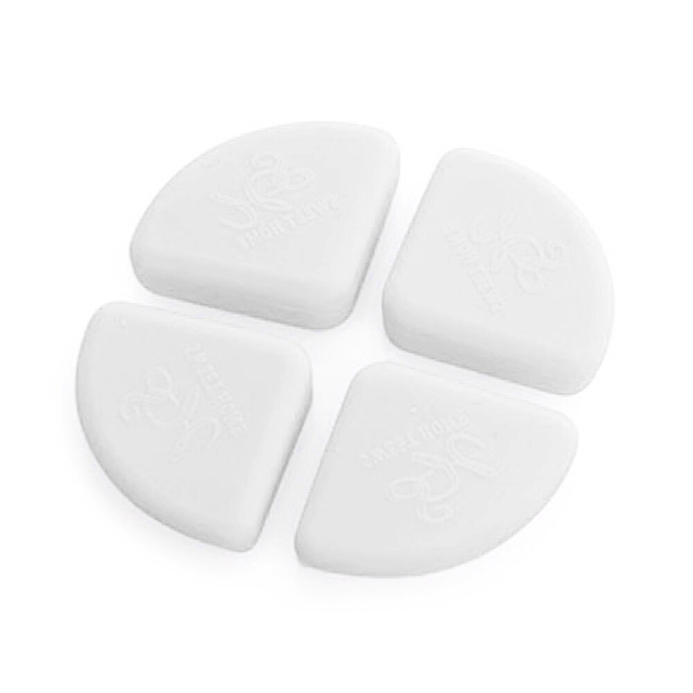 Pack of 4 Corner Protectors Soft Silicone Stop Injuries For Furniture Window Safety Guard Self Adhesive: White