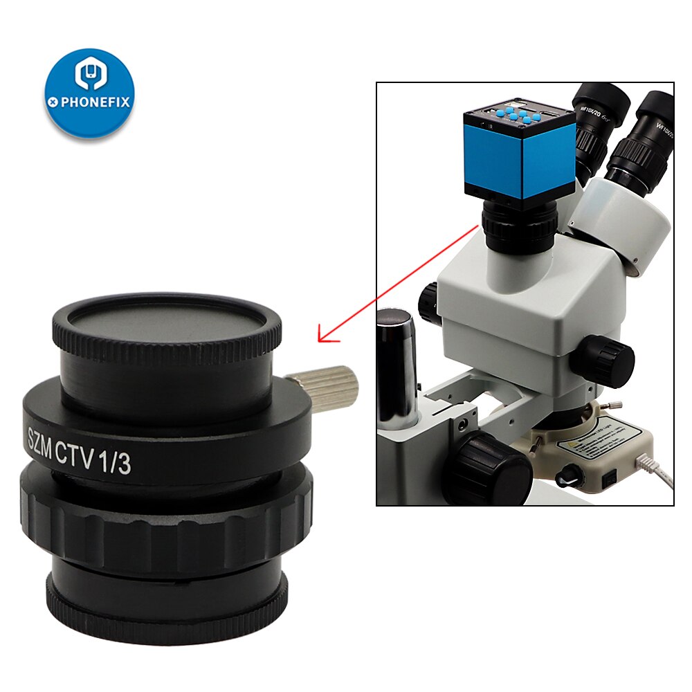 0.3X 0.5X 0.35x C-Mount Lens TV1/2 1/3 CTV Adapter For Trinocular Focal Lens Stereo Microscope HDMI VGA USB Video Camera