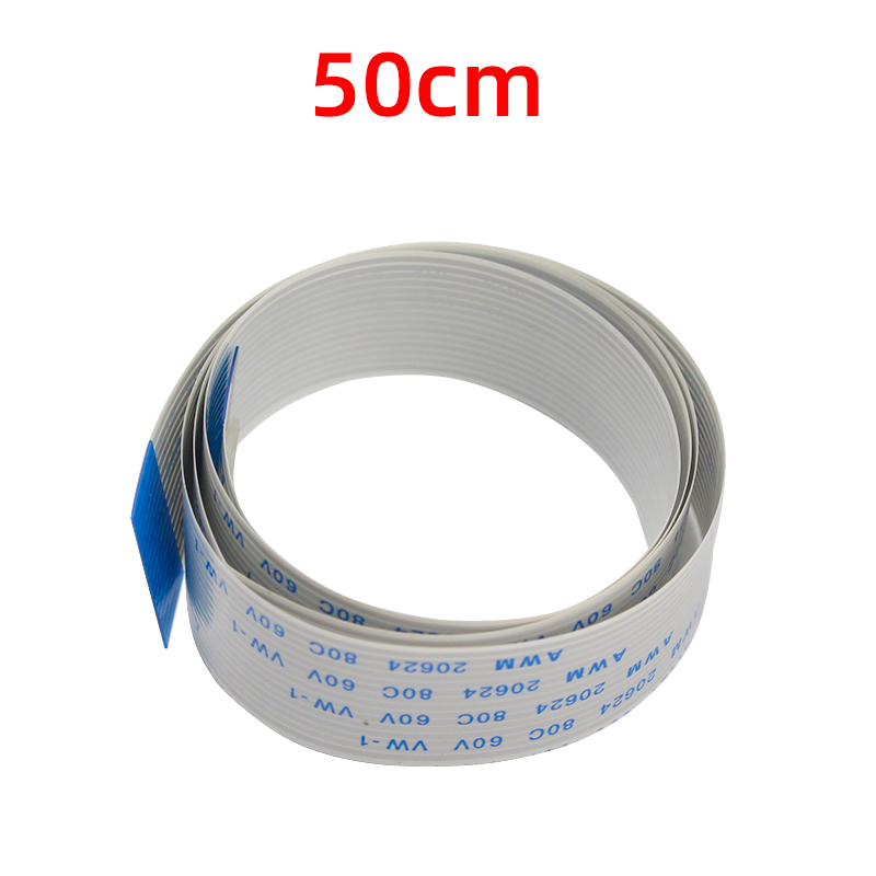 Raspberry Pi Camera Cable 15 Pin 0.5mm Flexible Falt Cable OV5647 for RPI 4B 3B Camera 15 20 30 50 60 100 200 CM Ribbon FFC: WHITE