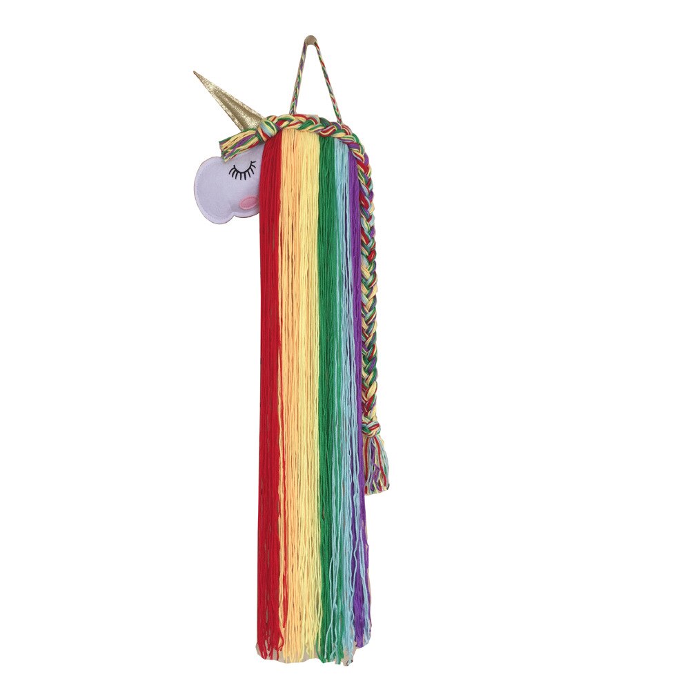 Einhorn Haar BöGen Lagerung Gürtel Ornamente 100% Handgemachte Mädchen Haar Clips Haarspange Haarband Hängen Dekor Organizer: E